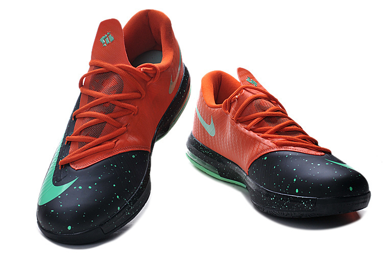 Women's Nike Kevin Durant 6 Black Orange Green Shoes