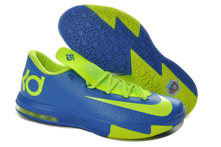 Women's Nike Kevin Durant 6 Blue Green Shoes - Click Image to Close