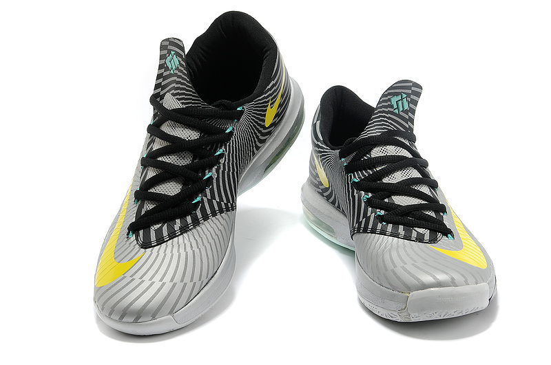 Nike Kevin Durant 6 Low Grey Silver Black Shoes - Click Image to Close