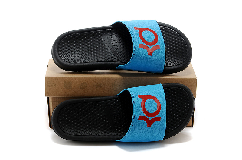 Nike Kevin Durant 6 Massage Hydro Sandal Black Blue - Click Image to Close