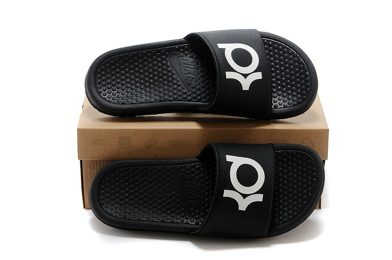 Nike Kevin Durant 6 Massage Hydro Sandal Black White Logo - Click Image to Close