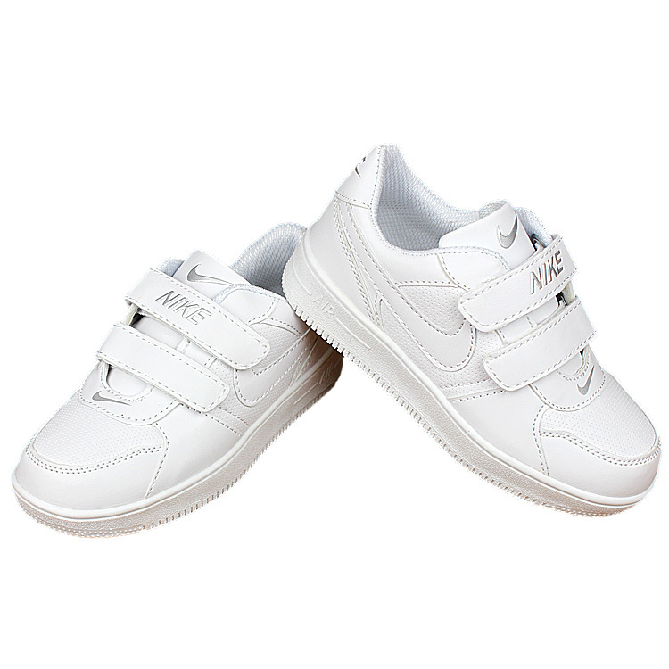 Kids Nike Air Force All White Shoes - Click Image to Close