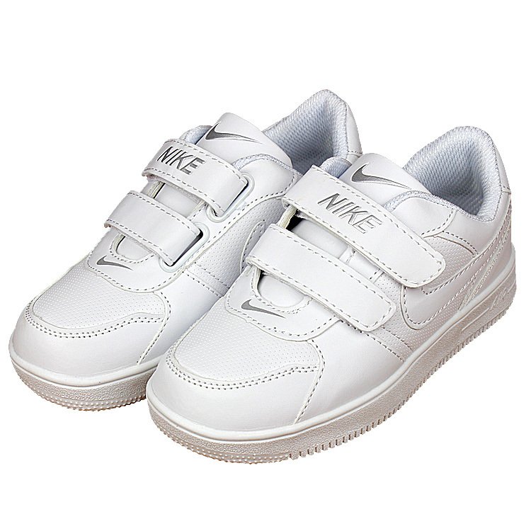 Kids Nike Air Force All White Shoes - Click Image to Close