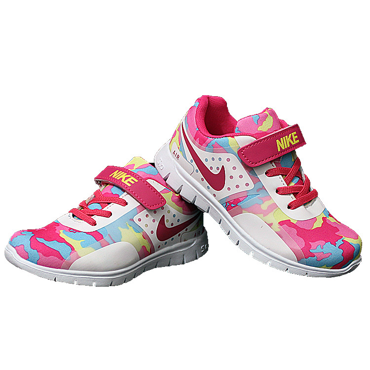 Kids Nike Air Force Strap Red Blue Colorful Shoes - Click Image to Close