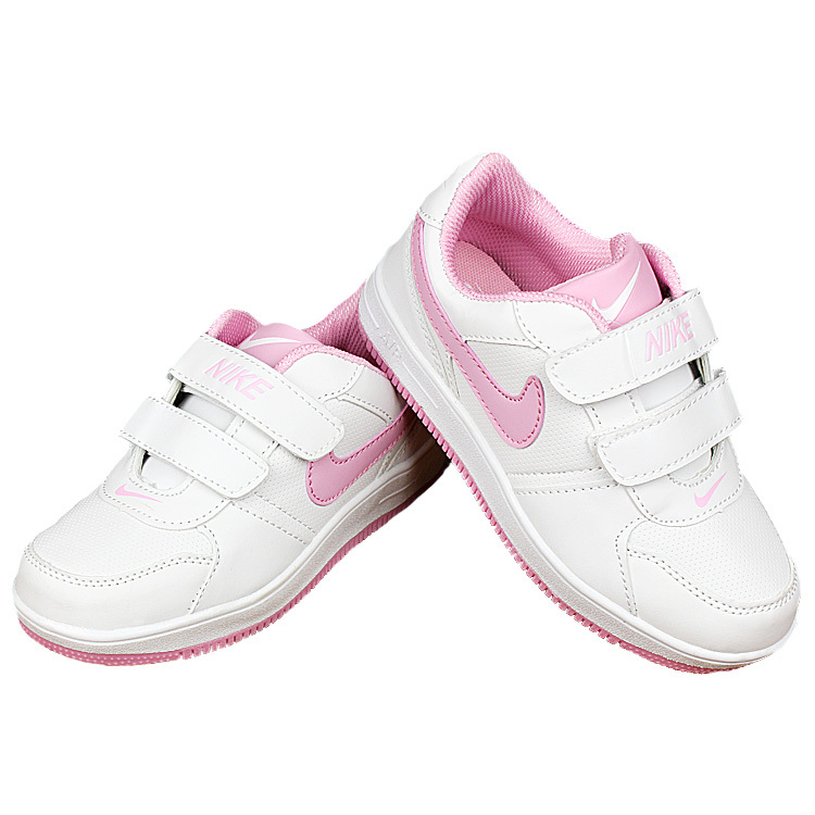 Kids Nike Air Force White Pink Shoes