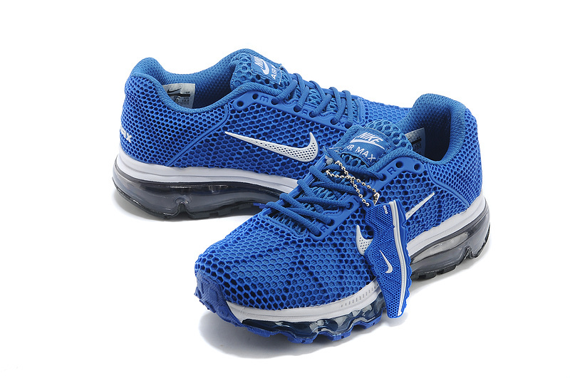 Kids Nike Air Max 2009 Blue White Running Shoes