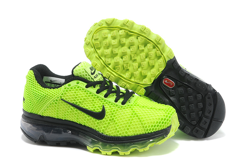 Kids Nike Air Max 2009 Green Black Running Shoes
