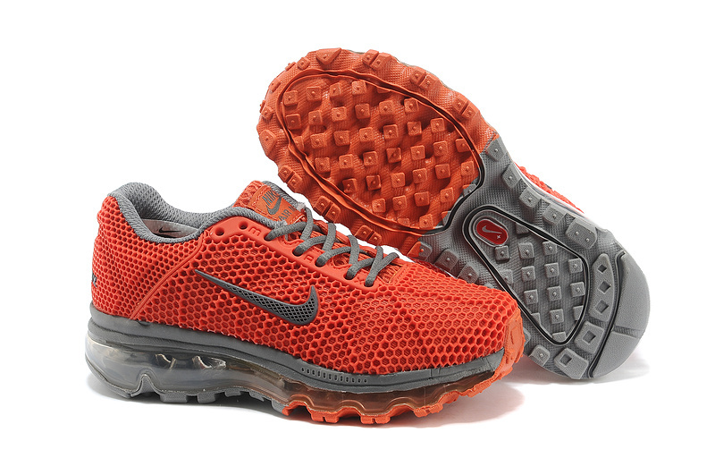 Kids Nike Air Max 2009 Orange Grey Running Shoes