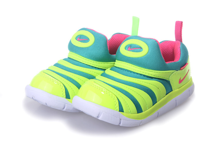 Nike Dynamo Free Fluorscent Green Red White Shoes For Kids - Click Image to Close