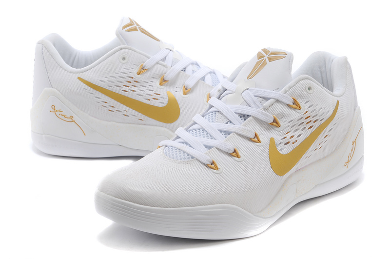 kobe 9 white and gold