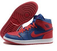 New Nike Air Jordan 1 Retro Red Blue White Shoes - Click Image to Close