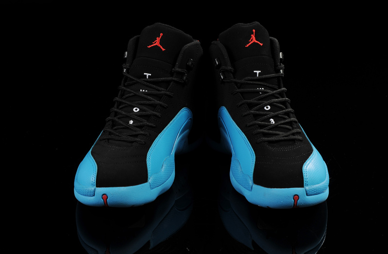 Latest Nike Air Jordan 12 Retro Black Gamma Blue Shoes - Click Image to Close