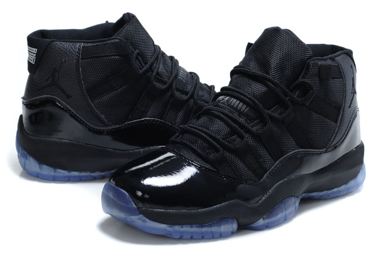 Latest Jordan 11 Retro Black Blue Basketball Shoes