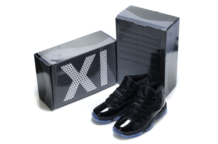 Latest Jordan 11 Retro Black Blue Basketball Shoes