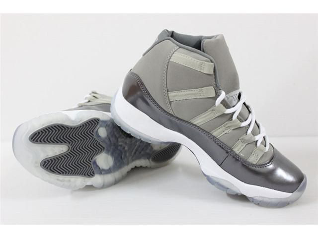 Latest Jordan 11 Retro Grey White Basketball Shoes - Click Image to Close