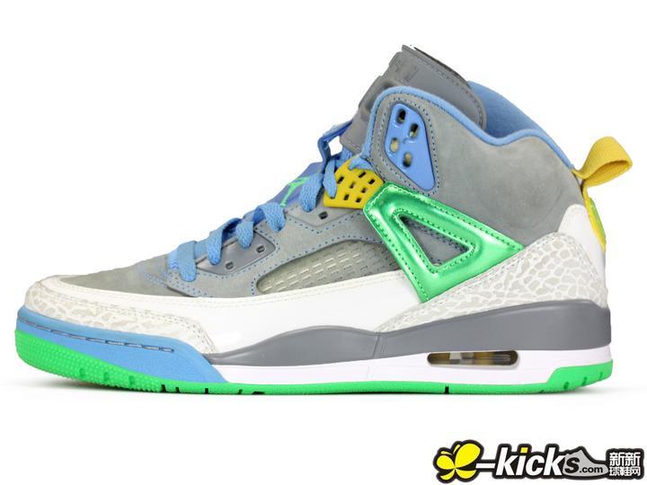 New Nike Air Jordan 3.5 Grey Blue Green Yellow Shoes - Click Image to Close