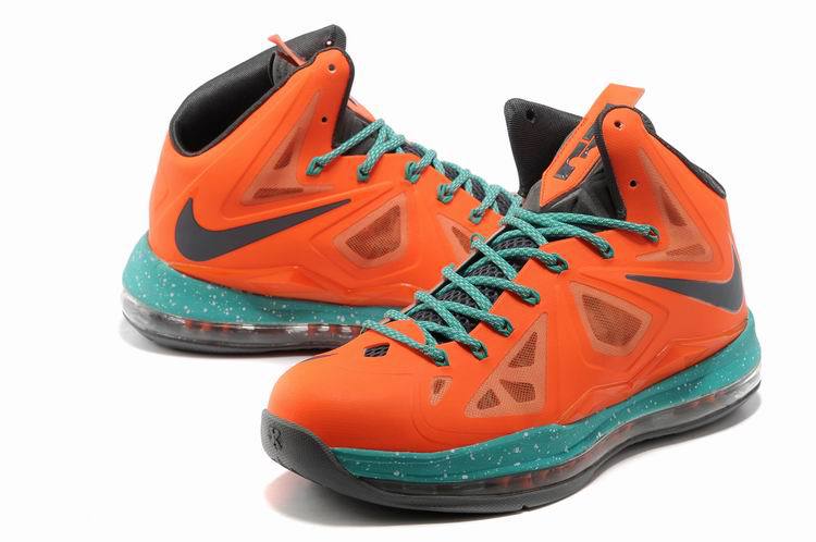 LeBron Raymone James Orange Green Shoes - Click Image to Close