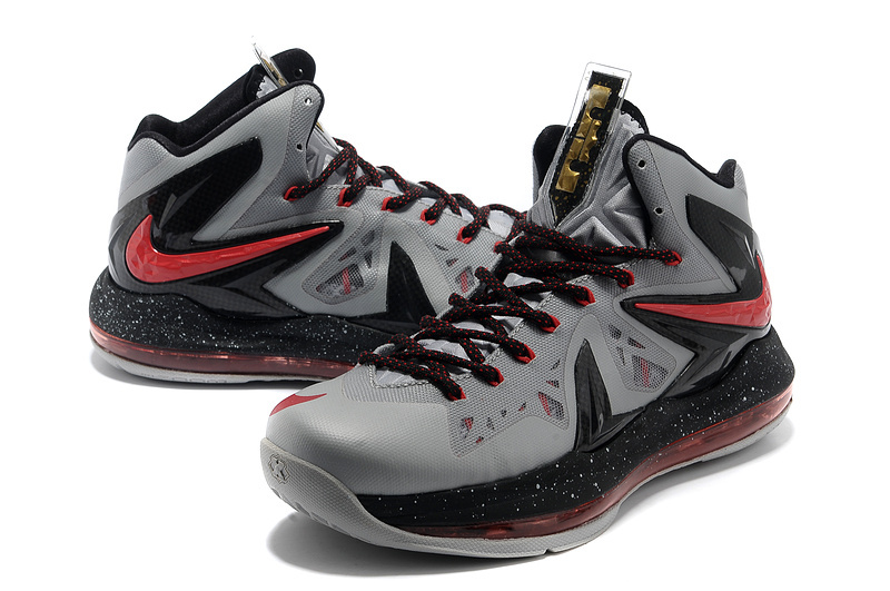 Nike Lebron 10 Shoes Elite Grey Black Red