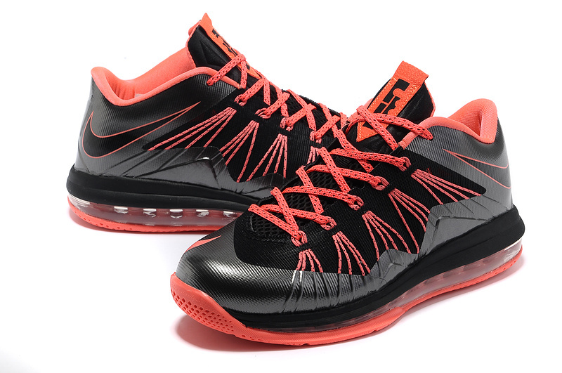 Nike Lebron James 10 Shoes Low Low Black Orange