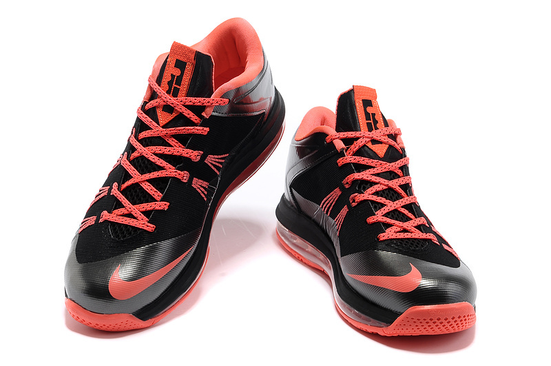 Nike Lebron James 10 Shoes Low Low Black Orange