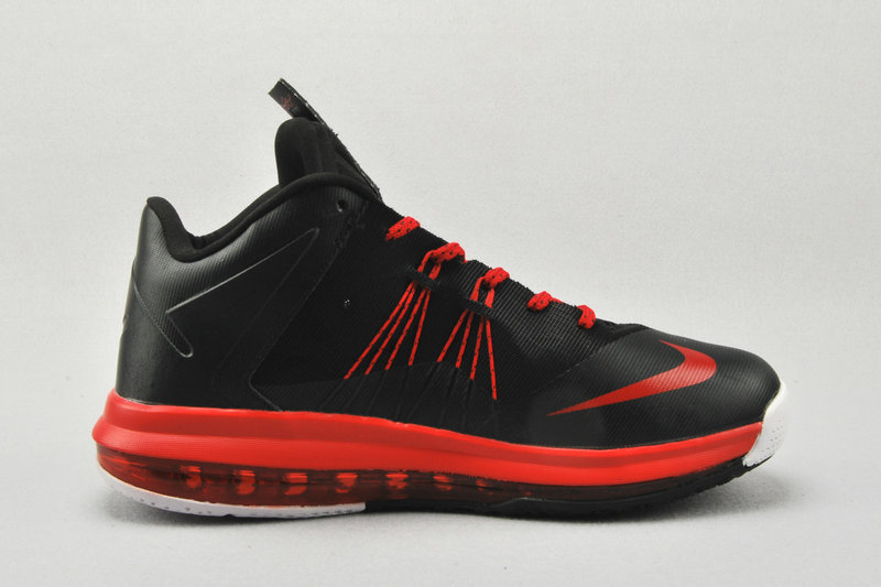 Nike Lebron James 10 Shoes Low Low Black Red White - Click Image to Close