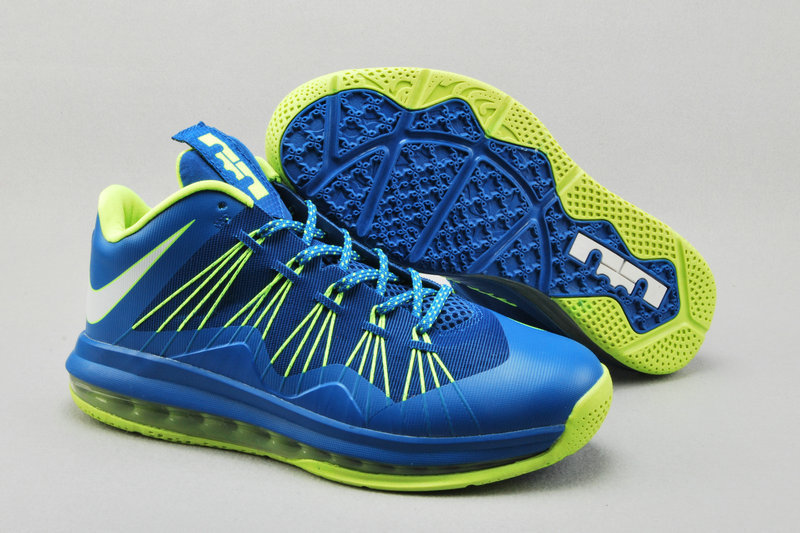 Nike Lebron James 10 Shoes Low Low Blue Green - Click Image to Close