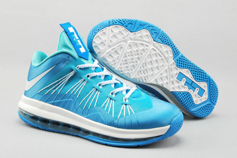 Nike Lebron James 10 Shoes Low Low Light Blue White