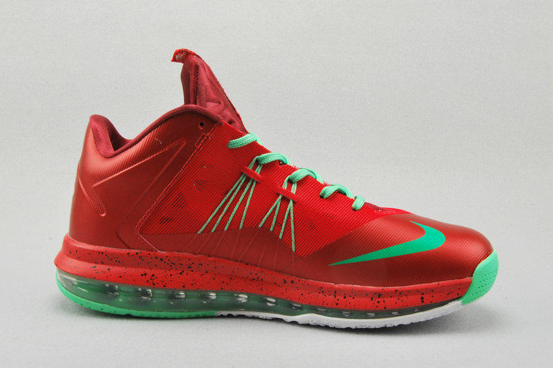 Nike Lebron James 10 Shoes Low Low Red Green