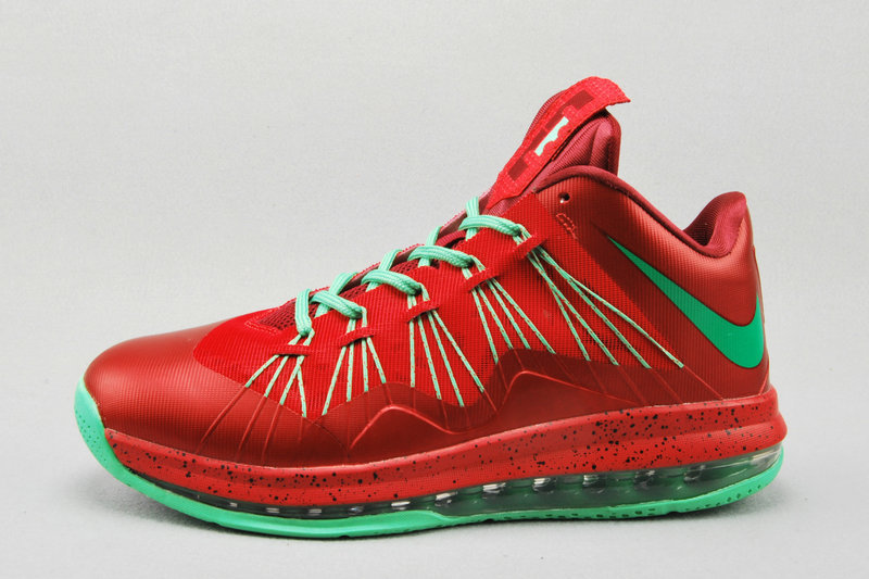 Nike Lebron James 10 Shoes Low Low Red Green - Click Image to Close