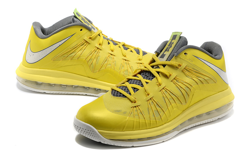 Nike Lebron James 10 Shoes Low Low Yellow White - Click Image to Close