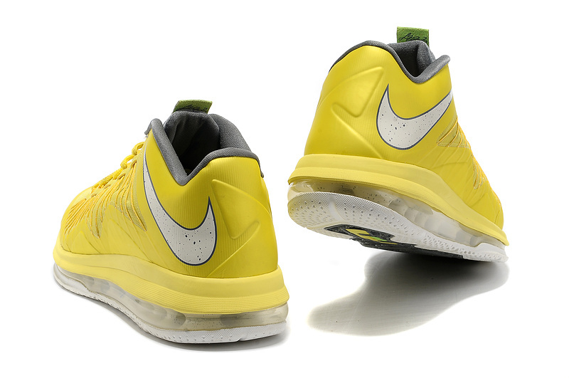 Nike Lebron James 10 Shoes Low Low Yellow White