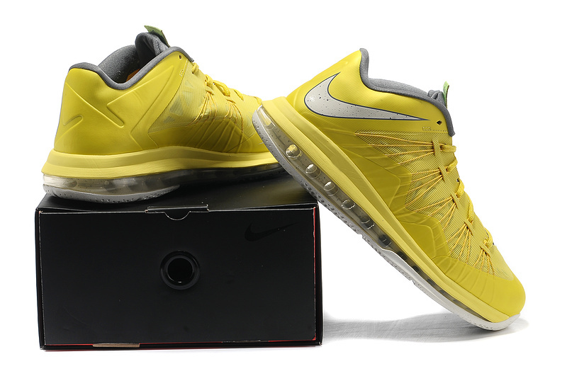 Nike Lebron James 10 Shoes Low Low Yellow White - Click Image to Close