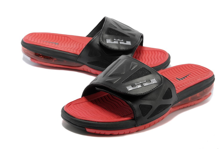 Nike Lebron James Hydro 10 Air Cushion Black Red Sandal - Click Image to Close