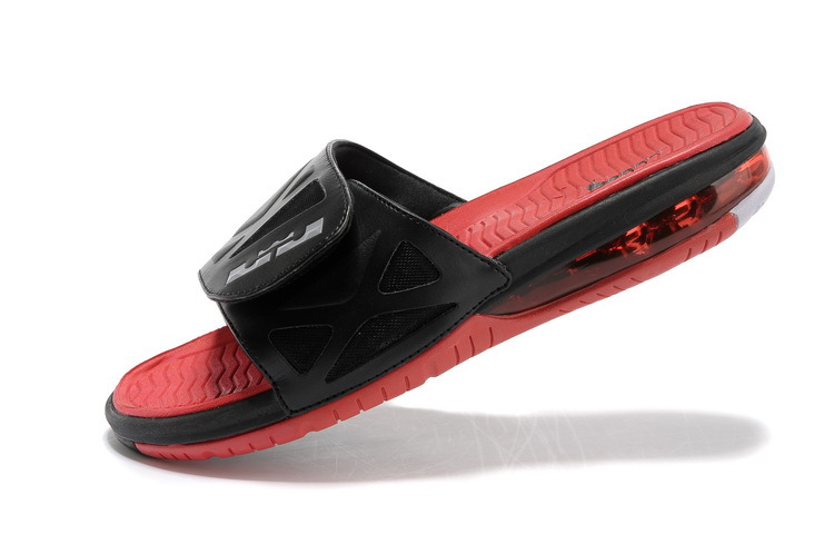 Nike Lebron James Hydro 10 Air Cushion Black Red Sandal - Click Image to Close