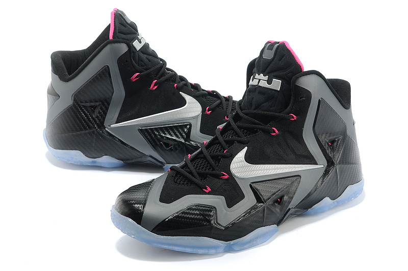 New Nike Lebron James 11 Black Grey Silver Shoes