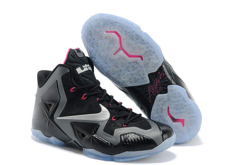 New Nike Lebron James 11 Black Grey Silver Shoes - Click Image to Close