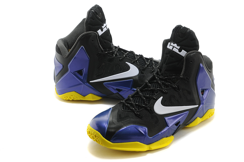 New Nike Lebron James 11 Black Purple Blue Shoes
