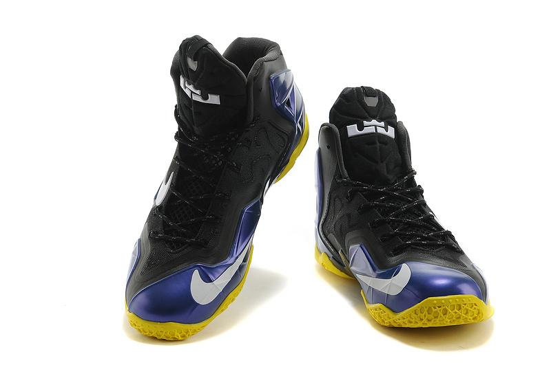 New Nike Lebron James 11 Black Purple Blue Shoes
