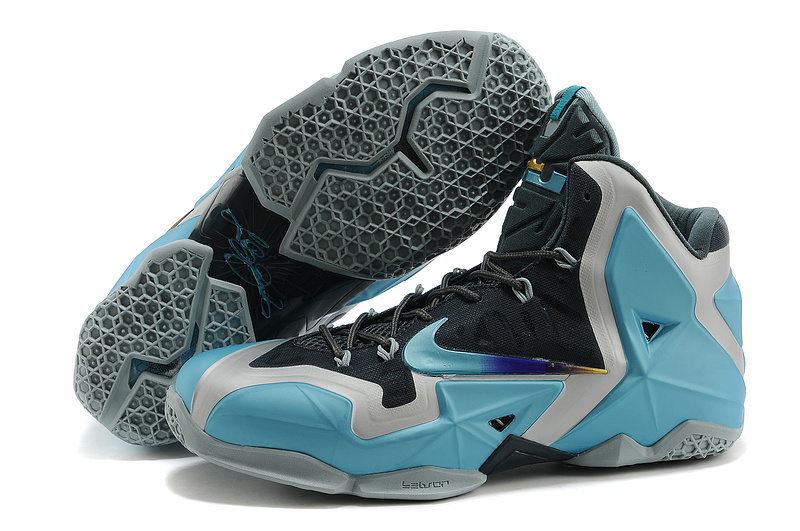 New Nike Lebron James 11 Gamma Blue Black Shoes