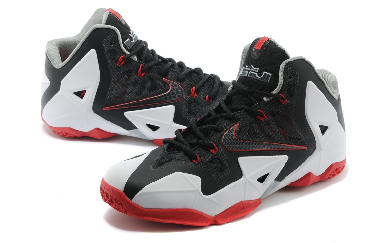 Nike Lebron James 11 Low Black White Red Shoes