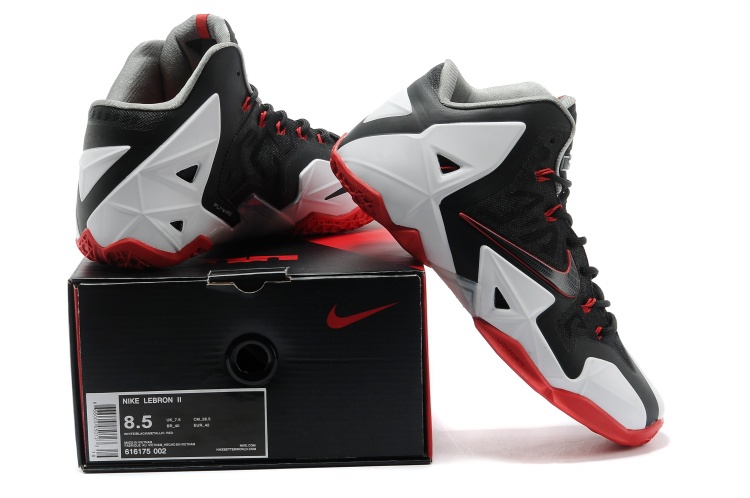 Nike Lebron James 11 Low Black White Red Shoes