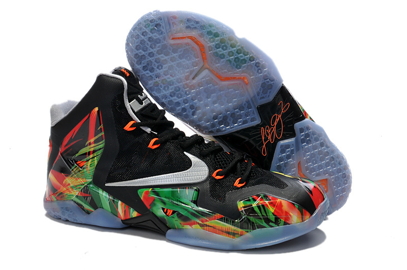 Latest Popular Lebron James 11 Neon Light Edition Shoes - Click Image to Close