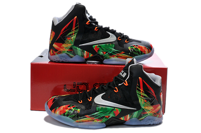 Latest Popular Lebron James 11 Neon Light Edition Shoes - Click Image to Close