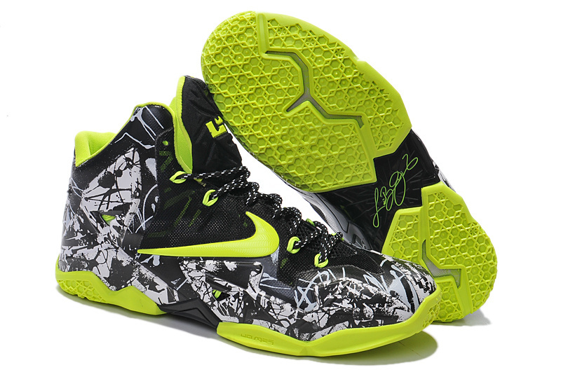 Latest Popular Lebron James 11 Sprite Green Shoes - Click Image to Close