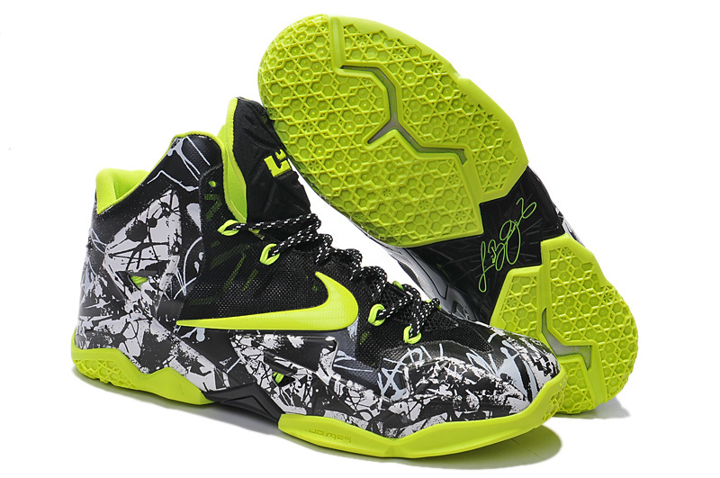 lebron james lime green shoes