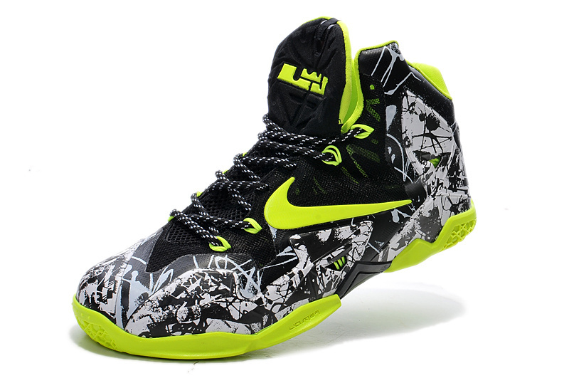 Latest Popular Lebron James 11 Sprite Green Shoes