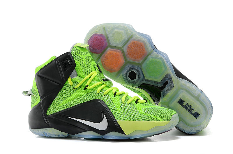 Nike Lebron James 12 Green Black Basketball Shoes