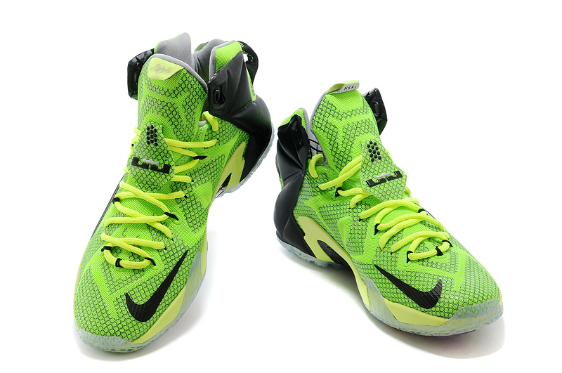 Nike Lebron James 12 Green Black Basketball Shoes - Click Image to Close