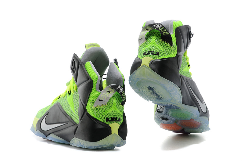 Nike Lebron James 12 Green Black Basketball Shoes - Click Image to Close