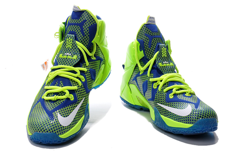 Lebron James 12 Green Blue Shoes